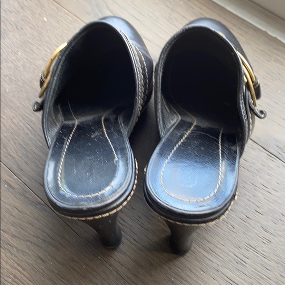 Coach leather mules with gold hardware - Picture 2 of 8